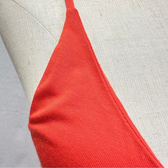 Lou & Grey Signaturesoft red poppy stretch jersey knit midi dress size medium - Picture 9 of 10